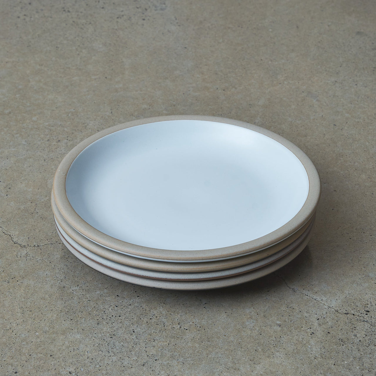 PERCENT Porcelain Medium Plate - Matte White - gifu.au -PERCENT