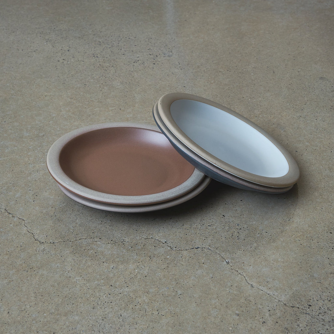 PERCENT Porcelain Small Plate - Matte Brown - gifu.au -PERCENT